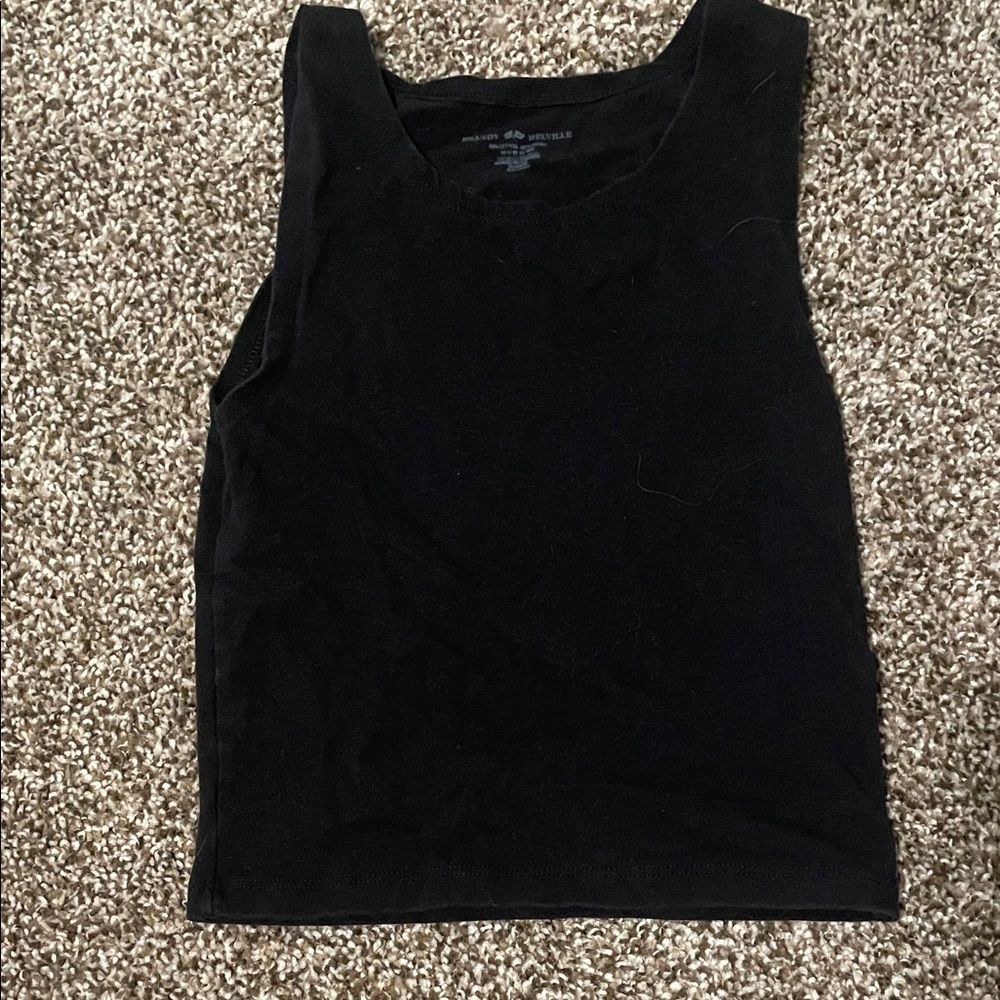 Black High Neck Tank Top